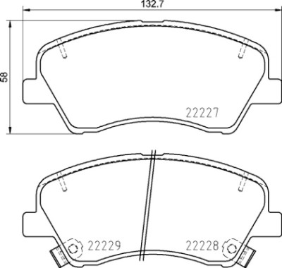 Jeu de 4 plaquettes de frein BREMBO P 30 098