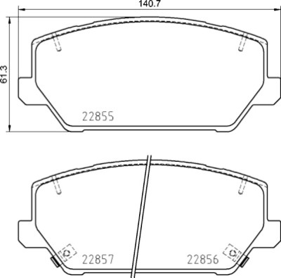 Jeu de 4 plaquettes de frein BREMBO P 30 102