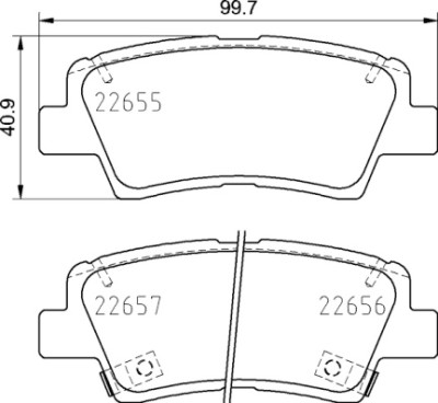 Jeu de 4 plaquettes de frein BREMBO P 30 103