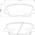 Jeu de 4 plaquettes de frein BREMBO P 30 104