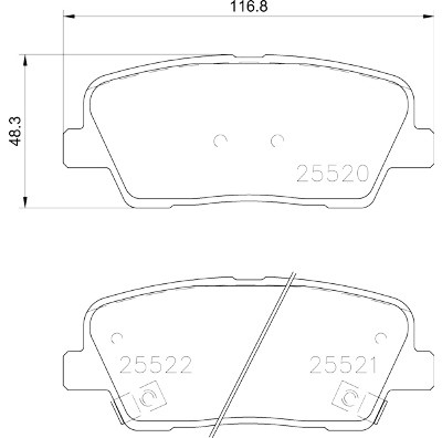 Jeu de 4 plaquettes de frein BREMBO P 30 104