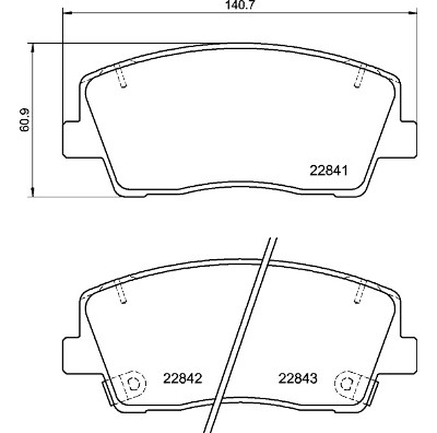 Jeu de 4 plaquettes de frein BREMBO P 30 108