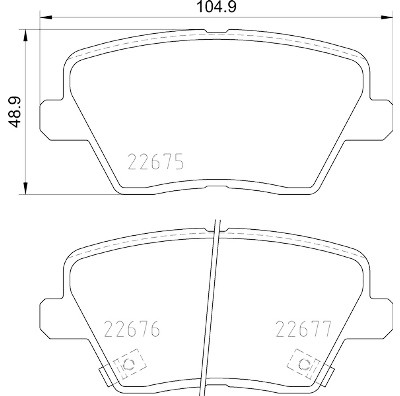 Jeu de 4 plaquettes de frein BREMBO P 30 109