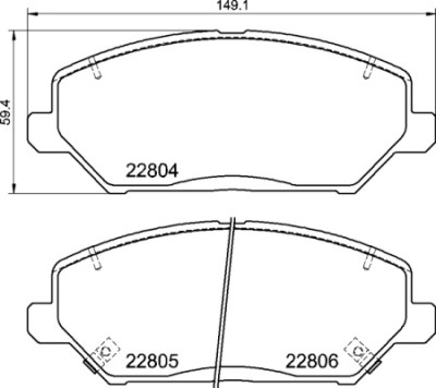 Jeu de 4 plaquettes de frein BREMBO P 30 110