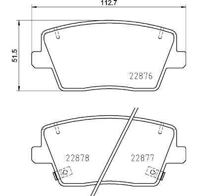 Jeu de 4 plaquettes de frein BREMBO P 30 112