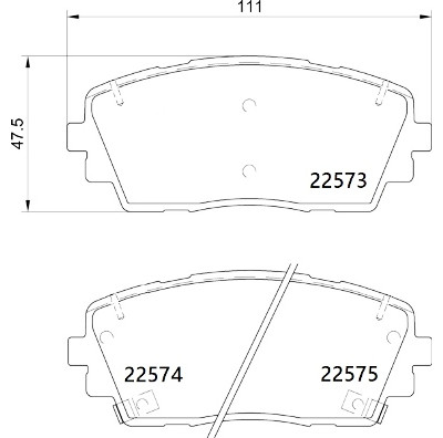 Jeu de 4 plaquettes de frein BREMBO P 30 115