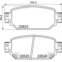 Jeu de 4 plaquettes de frein BREMBO P 49 063