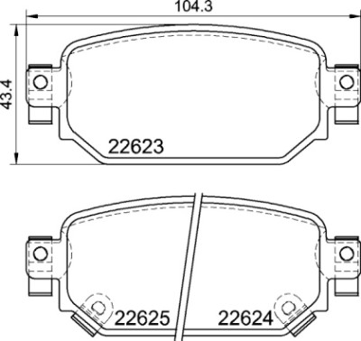 Jeu de 4 plaquettes de frein BREMBO P 49 063