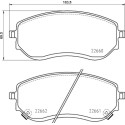 Jeu de 4 plaquettes de frein BREMBO P 50 144