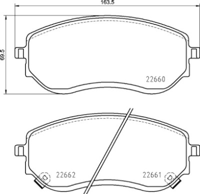 Jeu de 4 plaquettes de frein BREMBO P 50 144