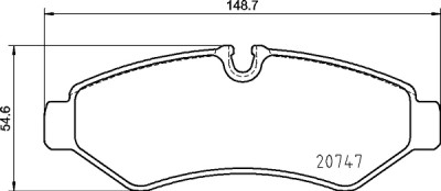Jeu de 4 plaquettes de frein BREMBO P 50 155