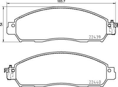 Jeu de 4 plaquettes de frein BREMBO P 56 120