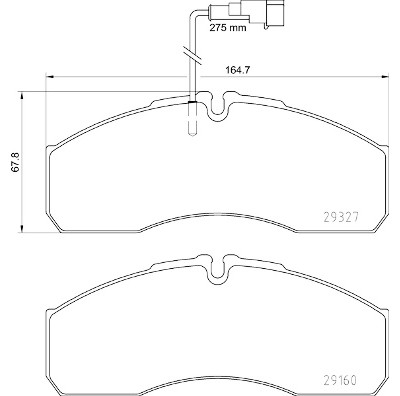 Jeu de 4 plaquettes de frein BREMBO P 56 123