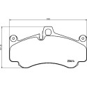 Jeu de 4 plaquettes de frein BREMBO P 65 032
