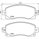 Jeu de 4 plaquettes de frein BREMBO P 78 028