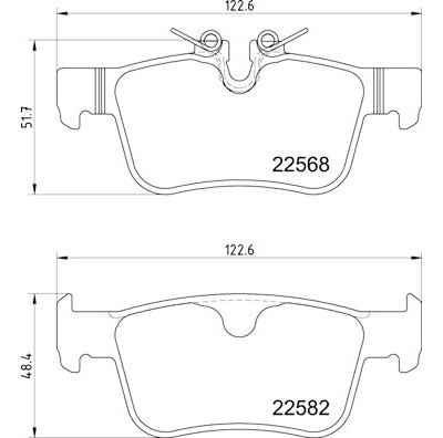 Jeu de 4 plaquettes de frein BREMBO P 86 030
