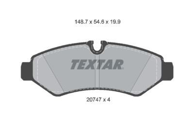 Plaquettes de frein TEXTAR 2074701
