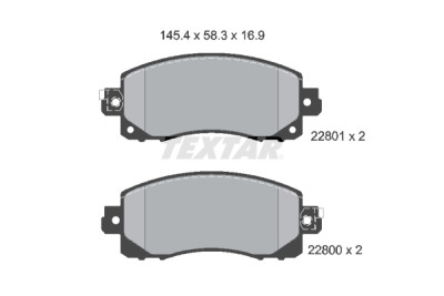 Plaquettes de frein TEXTAR 2280001