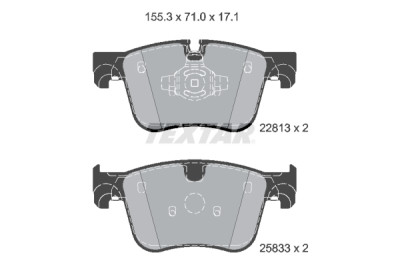Plaquettes de frein TEXTAR 2281301