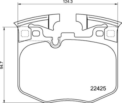 Jeu de 4 plaquettes de frein BREMBO P 06 099