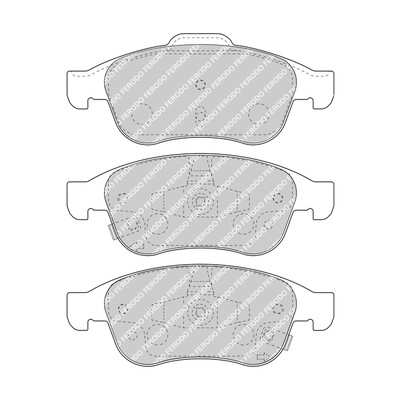 Jeu de 4 plaquettes de frein FERODO FDB4953