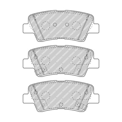 Jeu de 4 plaquettes de frein FERODO FDB5041