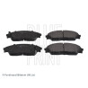 Jeu de 4 plaquettes de frein BLUEPRINT ADH24218