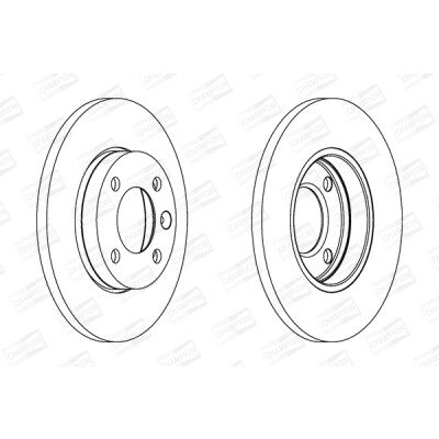 Jeu de (2) disques de frein CHAMPION 561141CH