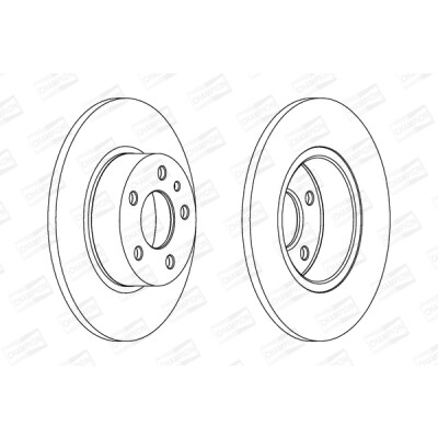 Jeu de (2) disques de frein CHAMPION 561340CH