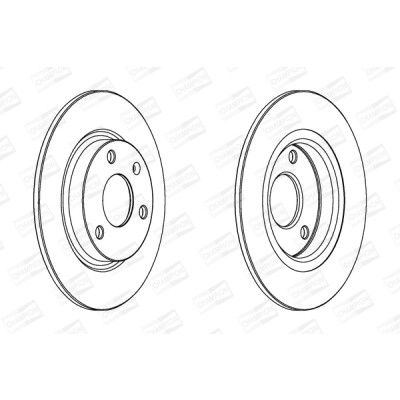 Jeu de (2) disques de frein CHAMPION 561359CH