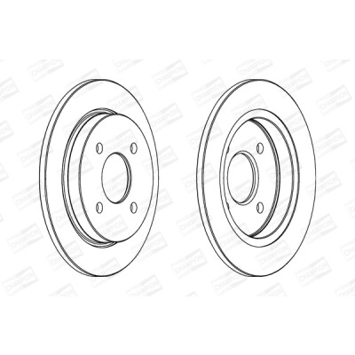Jeu de (2) disques de frein CHAMPION 561375CH