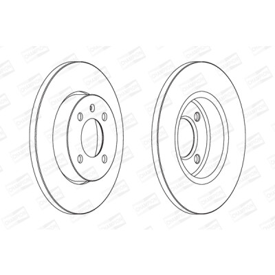 Jeu de (2) disques de frein CHAMPION 561491CH