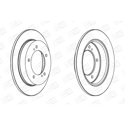 Jeu de (2) disques de frein CHAMPION 561505CH