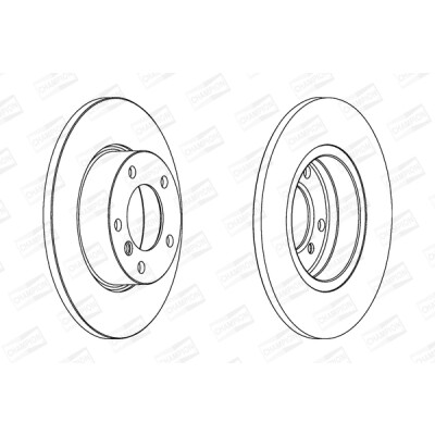 Jeu de (2) disques de frein CHAMPION 561550CH