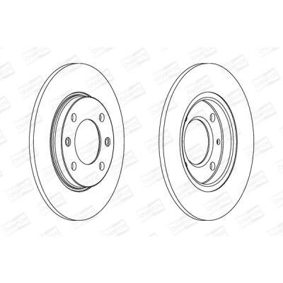 Jeu de (2) disques de frein CHAMPION 561555CH