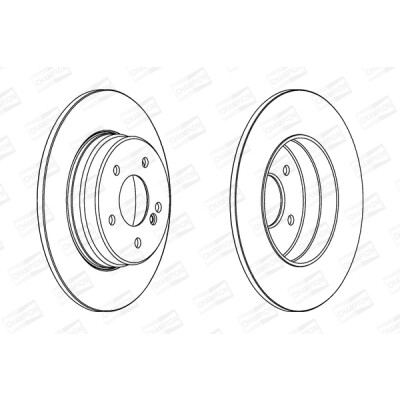 Jeu de (2) disques de frein CHAMPION 562014CH