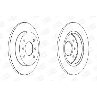 Jeu de (2) disques de frein CHAMPION 562032CH