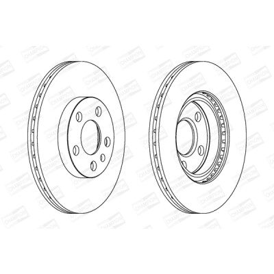 Jeu de (2) disques de frein CHAMPION 562033CH