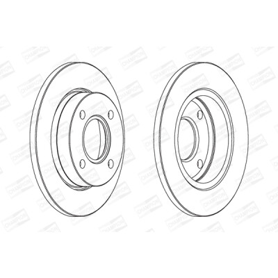 Jeu de (2) disques de frein CHAMPION 562038CH