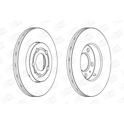 Jeu de (2) disques de frein CHAMPION 562040CH