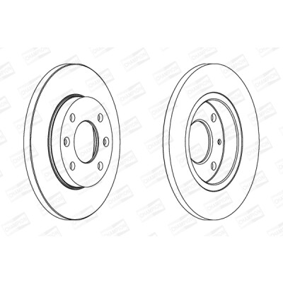Jeu de (2) disques de frein CHAMPION 562055CH
