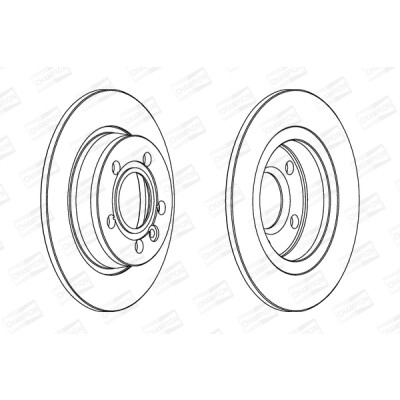 Jeu de (2) disques de frein CHAMPION 562057CH