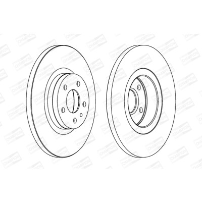 Jeu de (2) disques de frein CHAMPION 562061CH