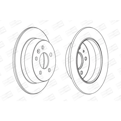 Jeu de (2) disques de frein CHAMPION 562065CH