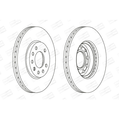 Jeu de (2) disques de frein CHAMPION 562070CH