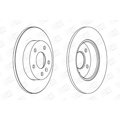 Jeu de (2) disques de frein CHAMPION 562072CH