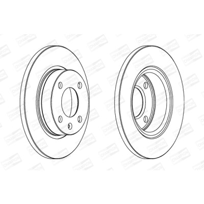 Jeu de (2) disques de frein CHAMPION 562073CH