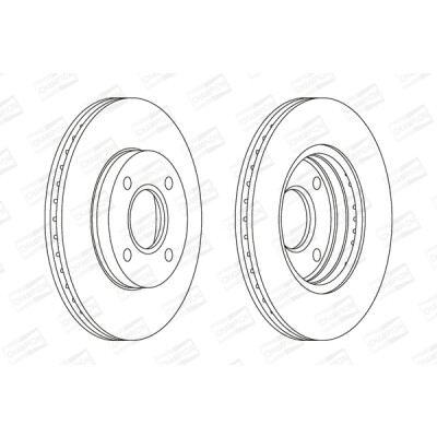 Jeu de (2) disques de frein CHAMPION 562078CH