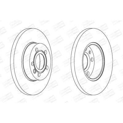 Jeu de (2) disques de frein CHAMPION 562079CH
