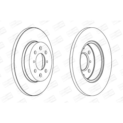 Jeu de (2) disques de frein CHAMPION 562082CH